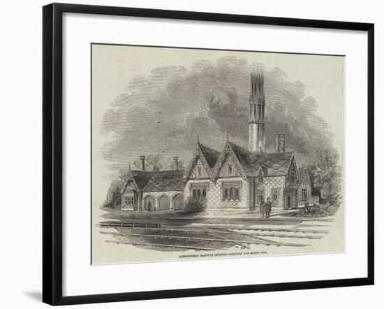 Atmospheric Railway Station, Croydon and Epson Line-null-Framed Giclee Print