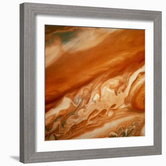 Atmospheric Waves on Jupiter-null-Framed Premium Photographic Print