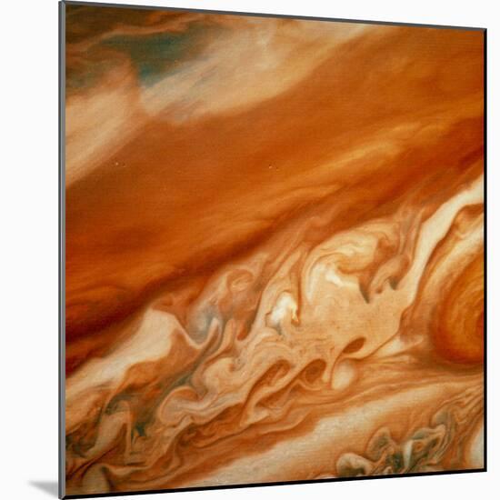 Atmospheric Waves on Jupiter-null-Mounted Premium Photographic Print