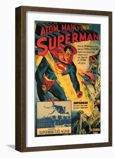 Atom Man Vs. Superman, 1948-null-Framed Premium Giclee Print