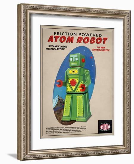 Atom Robot-Mark Rogan-Framed Art Print