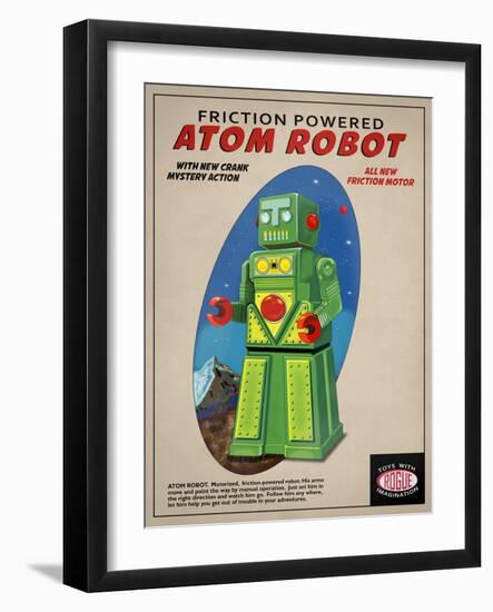 Atom Robot-Mark Rogan-Framed Art Print