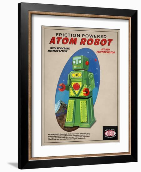 Atom Robot-Mark Rogan-Framed Art Print