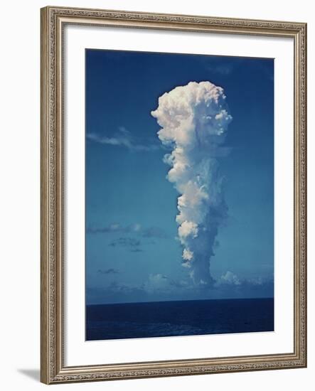 Atomic Bomb Mushroom Cloud After Test at Bikini Island-Frank Scherschel-Framed Photographic Print