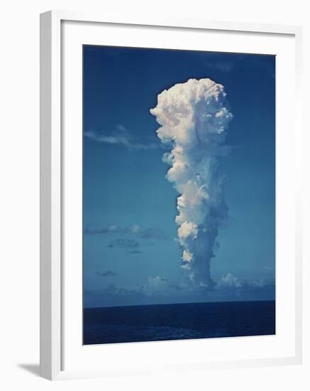 Atomic Bomb Mushroom Cloud After Test at Bikini Island-Frank Scherschel-Framed Photographic Print