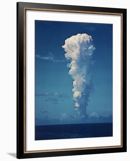 Atomic Bomb Mushroom Cloud After Test at Bikini Island-Frank Scherschel-Framed Photographic Print