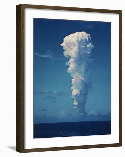 Atomic Bomb Mushroom Cloud After Test at Bikini Island-Frank Scherschel-Framed Photographic Print