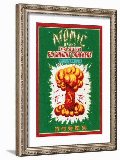 Atomic Brand Extra Selected Flashlight Crackers-null-Framed Art Print