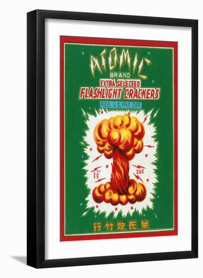 Atomic Brand Extra Selected Flashlight Crackers-null-Framed Art Print