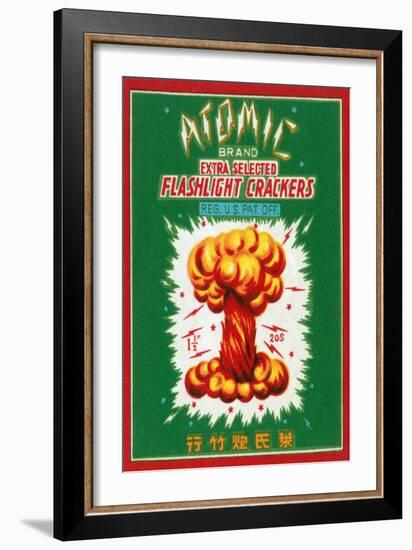 Atomic Brand Extra Selected Flashlight Crackers-null-Framed Art Print