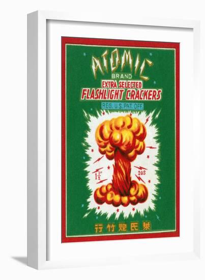 Atomic Brand Extra Selected Flashlight Crackers-null-Framed Art Print