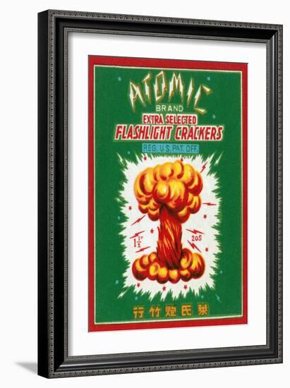 Atomic Brand Extra Selected Flashlight Crackers-null-Framed Art Print