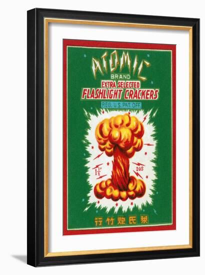 Atomic Brand Extra Selected Flashlight Crackers-null-Framed Art Print