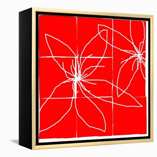 Atomic Floral Four-Jan Weiss-Framed Stretched Canvas