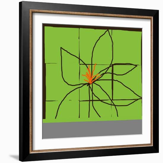 Atomic Floral One-Jan Weiss-Framed Art Print