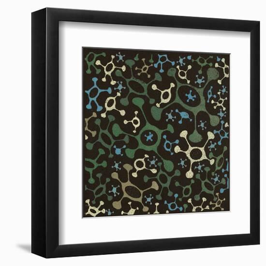 Atomic Friends (Teal)-Susan Clickner-Framed Giclee Print