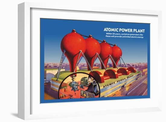 Atomic Power Plant-null-Framed Premium Giclee Print