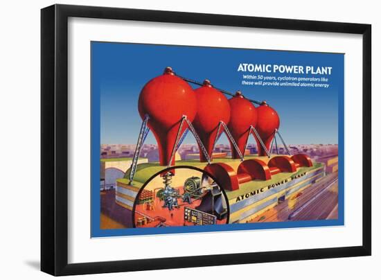 Atomic Power Plant-null-Framed Art Print