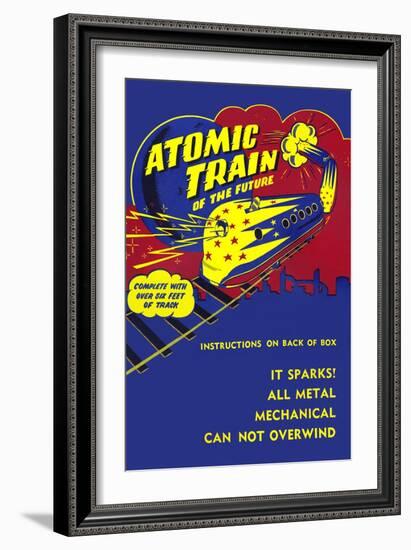 Atomic Train of the Future-null-Framed Art Print