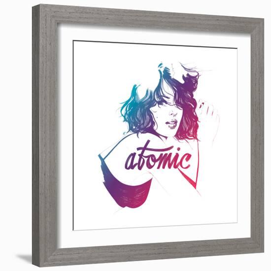 Atomic-Manuel Rebollo-Framed Art Print