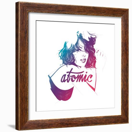 Atomic-Manuel Rebollo-Framed Art Print