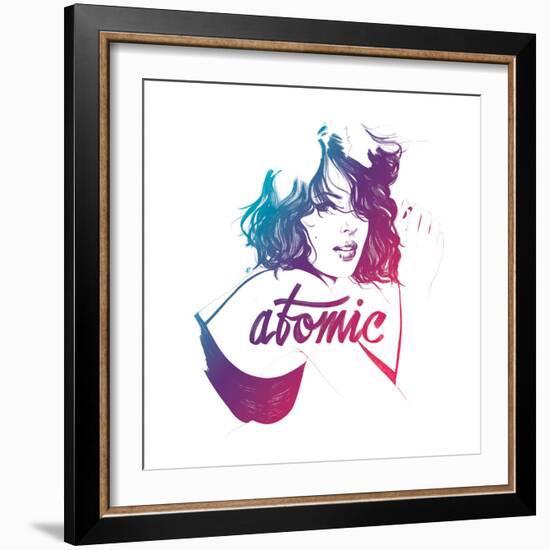 Atomic-Manuel Rebollo-Framed Art Print