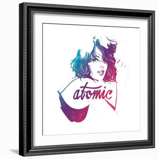 Atomic-Manuel Rebollo-Framed Art Print