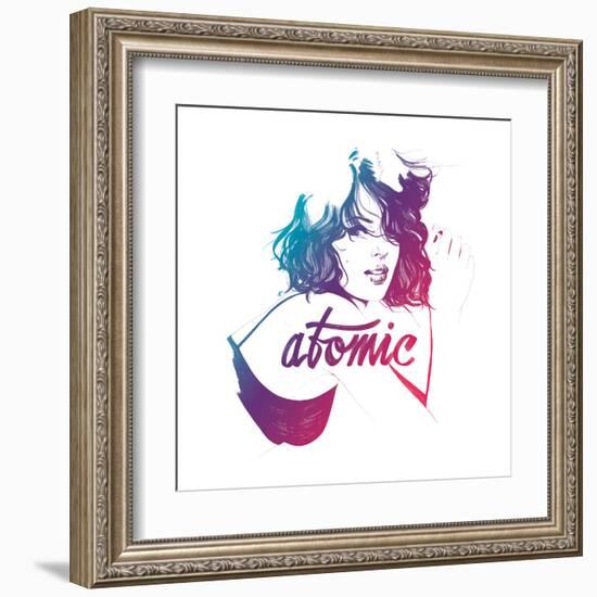 Atomic-Manuel Rebollo-Framed Art Print