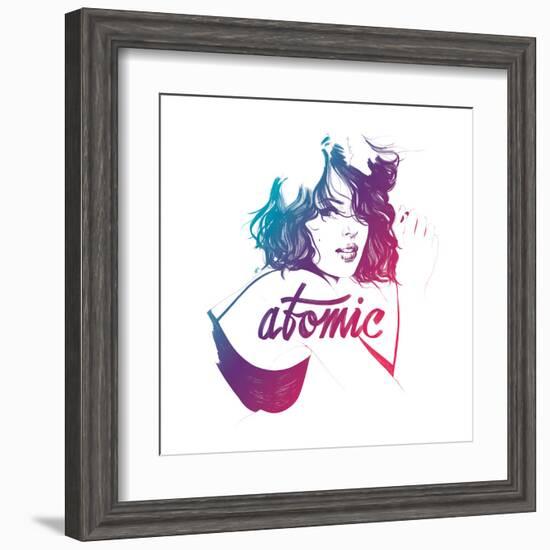 Atomic-Manuel Rebollo-Framed Art Print