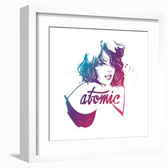 Atomic-Manuel Rebollo-Framed Art Print