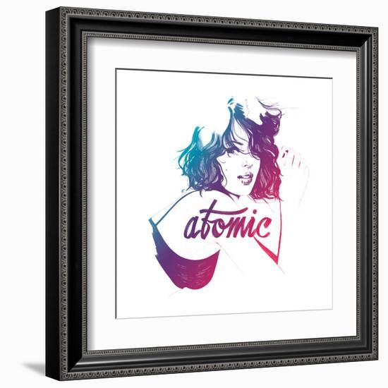 Atomic-Manuel Rebollo-Framed Art Print