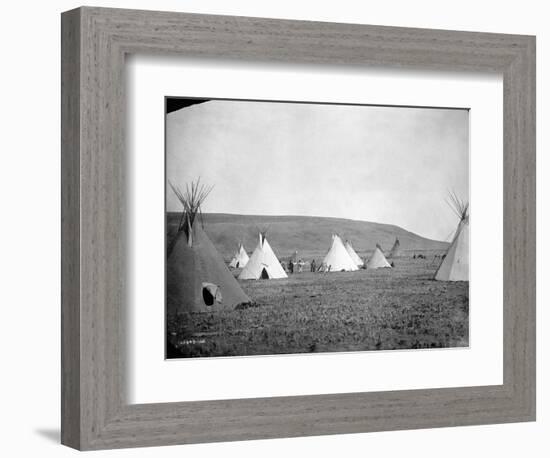 Atsina Camp Scene-Edward S^ Curtis-Framed Photographic Print