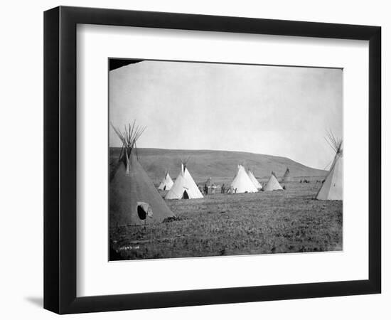 Atsina Camp Scene-Edward S^ Curtis-Framed Photographic Print