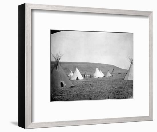 Atsina Camp Scene-Edward S^ Curtis-Framed Photographic Print