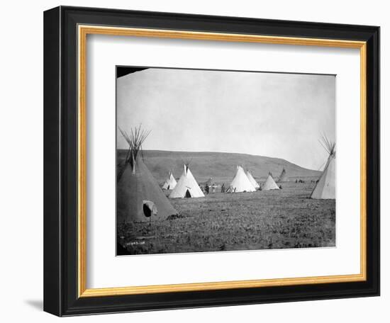 Atsina Camp Scene-Edward S^ Curtis-Framed Photographic Print