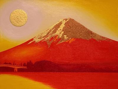 赤富士オブジェ 大 Red Mt.Fuji Art object L｜ホビー・楽器