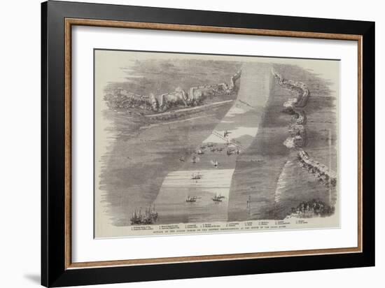 Attack by the Allied Forces on the Chinese Fortifications at the Mouth of the Peiho River-null-Framed Giclee Print