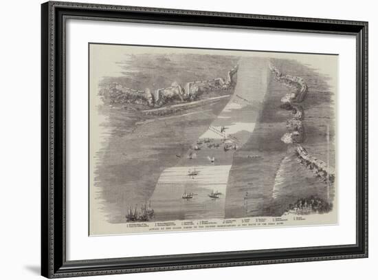 Attack by the Allied Forces on the Chinese Fortifications at the Mouth of the Peiho River-null-Framed Giclee Print