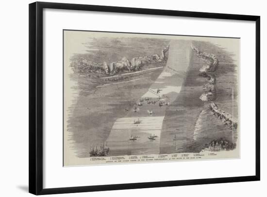 Attack by the Allied Forces on the Chinese Fortifications at the Mouth of the Peiho River-null-Framed Giclee Print