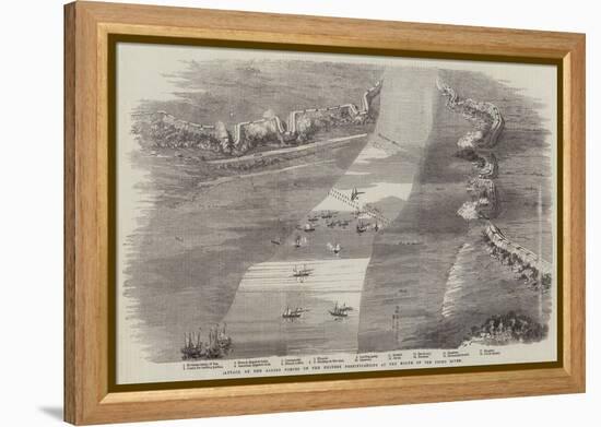 Attack by the Allied Forces on the Chinese Fortifications at the Mouth of the Peiho River-null-Framed Premier Image Canvas
