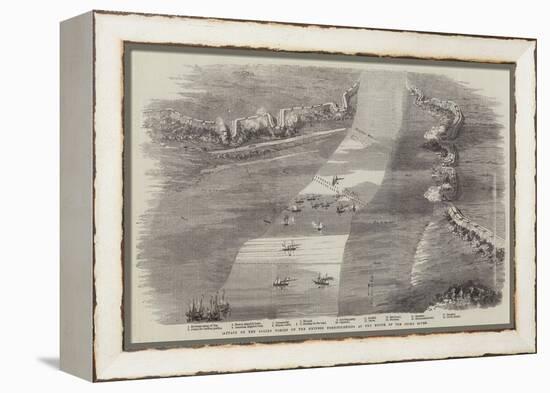 Attack by the Allied Forces on the Chinese Fortifications at the Mouth of the Peiho River-null-Framed Premier Image Canvas