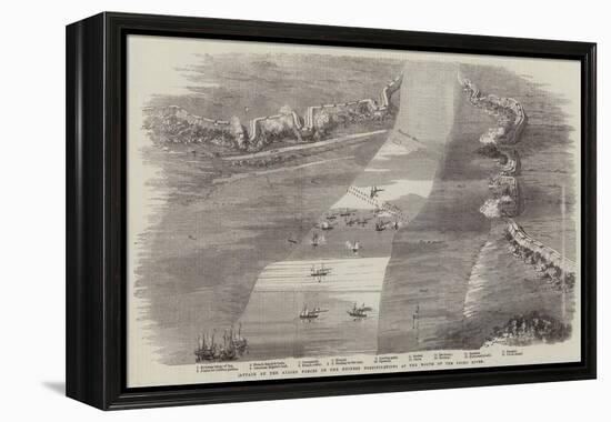 Attack by the Allied Forces on the Chinese Fortifications at the Mouth of the Peiho River-null-Framed Premier Image Canvas