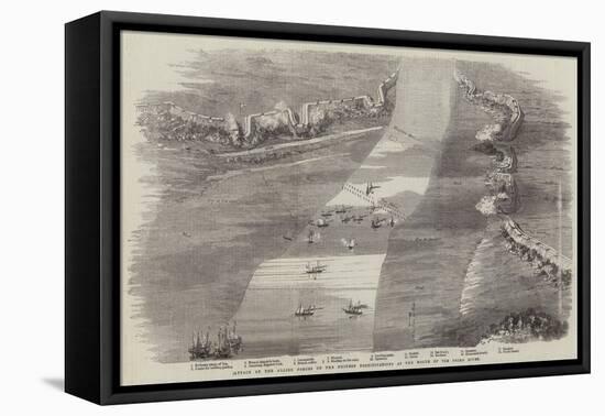 Attack by the Allied Forces on the Chinese Fortifications at the Mouth of the Peiho River-null-Framed Premier Image Canvas