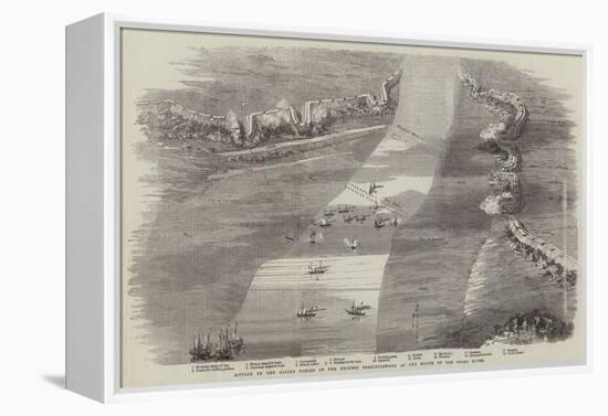 Attack by the Allied Forces on the Chinese Fortifications at the Mouth of the Peiho River-null-Framed Premier Image Canvas