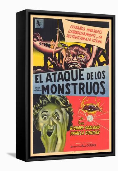 Attack of the Crab Monsters, Spanish Movie Poster, 1957-null-Framed Stretched Canvas