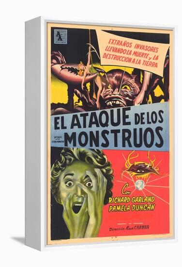 Attack of the Crab Monsters, Spanish Movie Poster, 1957-null-Framed Stretched Canvas