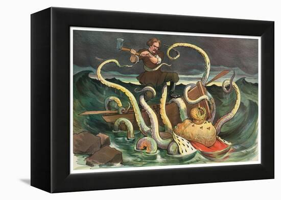 Attack Of The Royal Kraken-JS Pughe-Framed Stretched Canvas