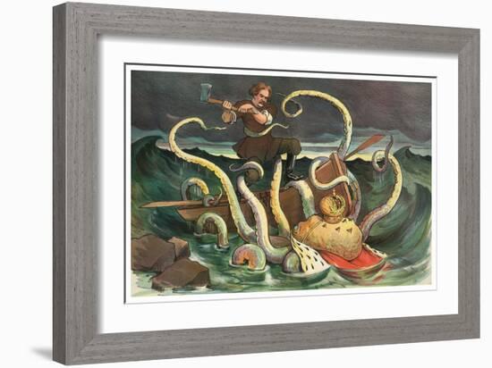 Attack Of The Royal Kraken-JS Pughe-Framed Premium Giclee Print