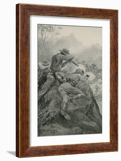 Attack on a Gold Escort-Stanley L. Wood-Framed Giclee Print