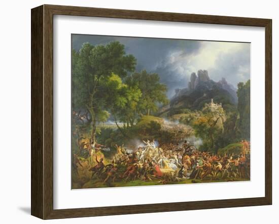 Attack on a Large Convoy at Salinas, Biscay, 25th May 1812-Louis Lejeune-Framed Giclee Print